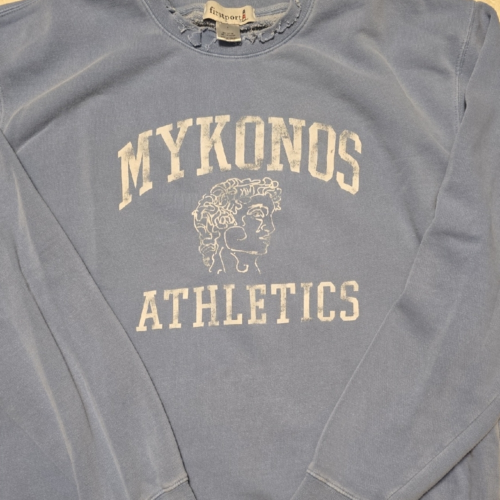 Firstport Clothing Blue Mykonos Athletics Men's Sweater
